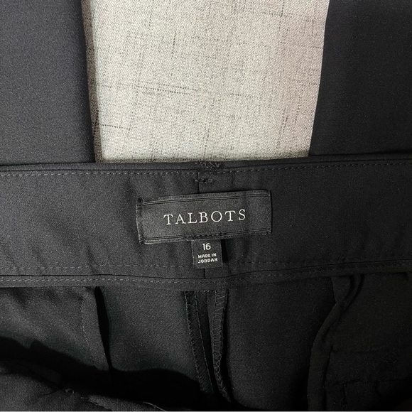 Talbots Black Stretch Crop Ankle Pant Dress Pants 16 - Picture 8 of 9